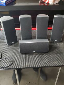 Set of 5 JBL Surround Sound Speakers150SISAT (4) and 150SICEN (1)
