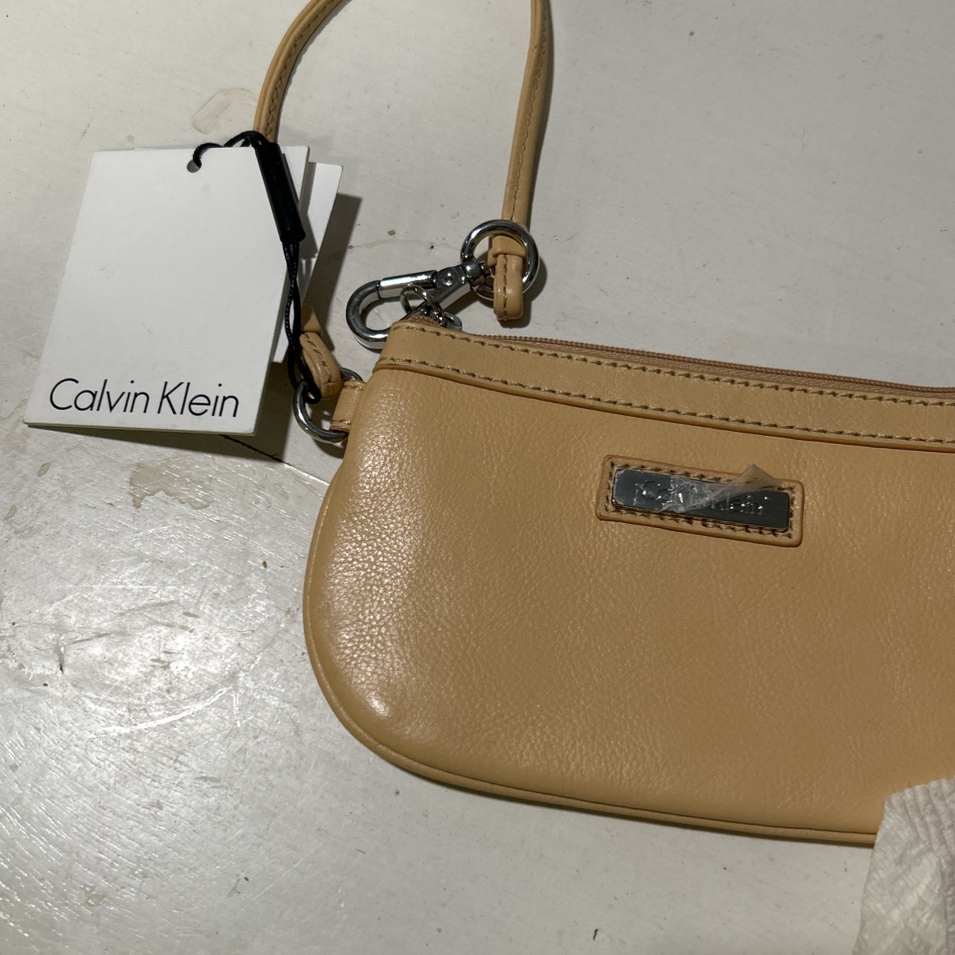 Calvin Klein Leather Wristlet
