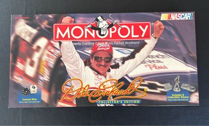Dale Earnhardt #3 Monopoly, 3 lunchboxes & Large Popcorn tin