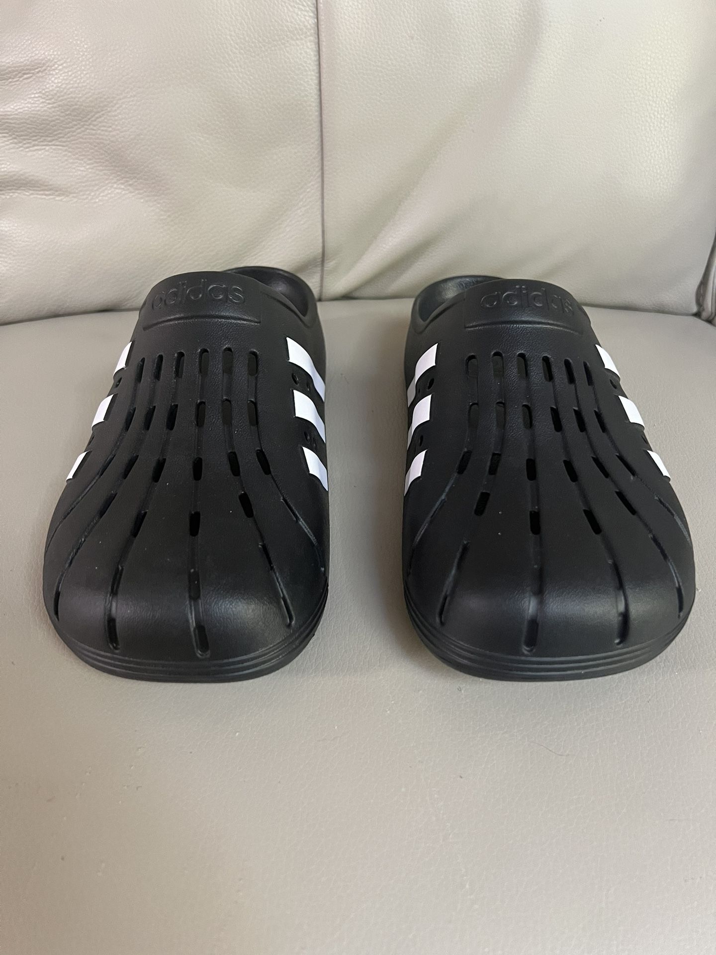 Adidas Adilette Unisex Sandal Clogs Slip On Black Shoe Size 11