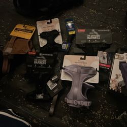 Dog harnesses and clippers and leash brand new top brands