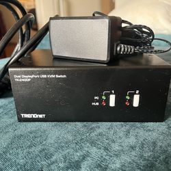 TRENDnet 2-Port KVM Switch, Dual Monitor DisplayPort