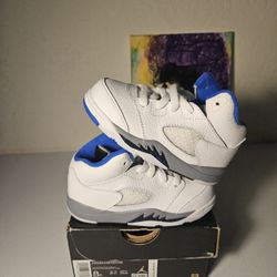Size 8c - Kids Stealth Blue Jordan 5's - $80
