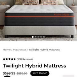 Sweetnight 14” Hybrid Mattress – Brand New