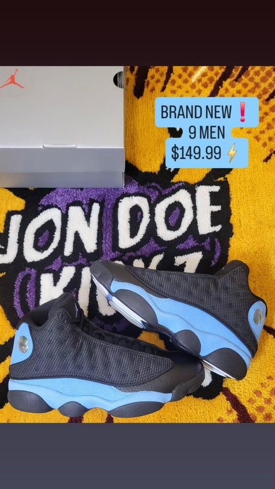 Jordan 13 Black University Blue