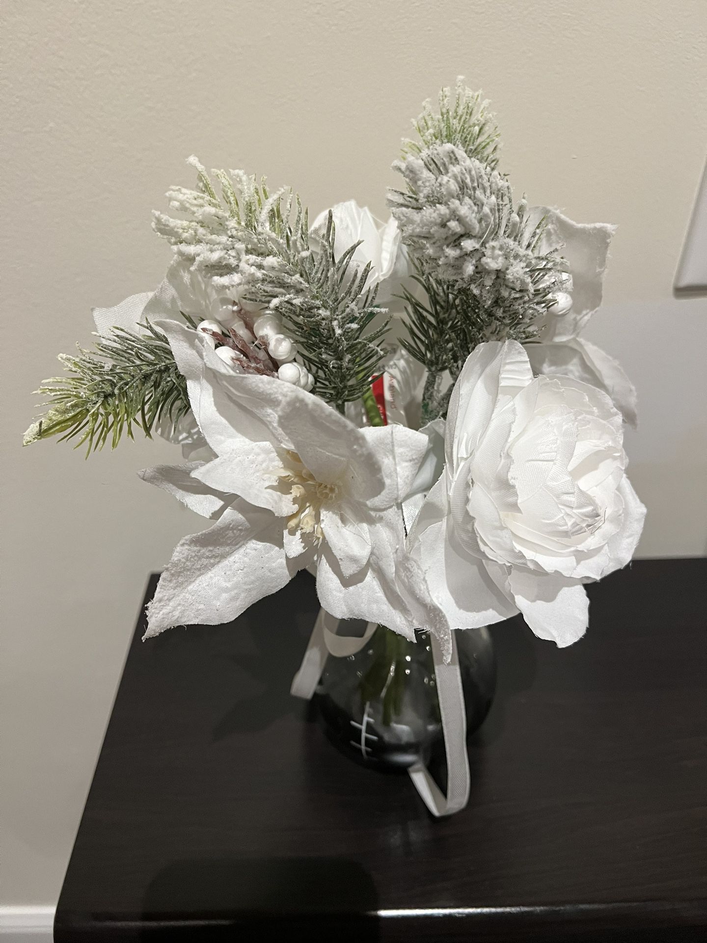 Elegant Winter Bouquet With Vase.