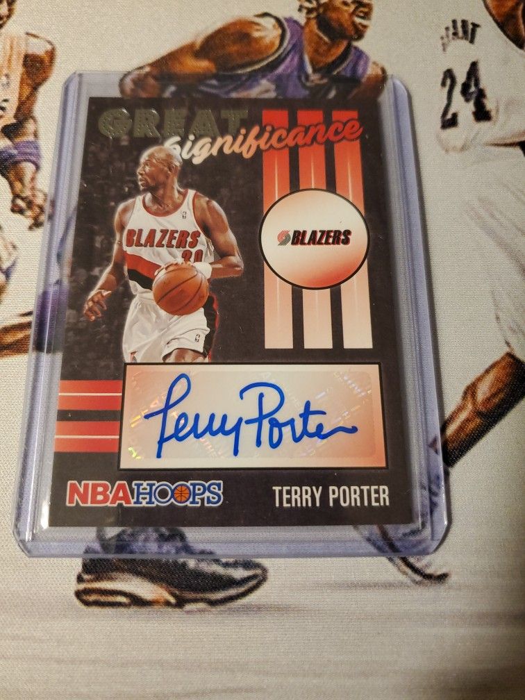 Blazers Terry Porter Certified Autograph Card