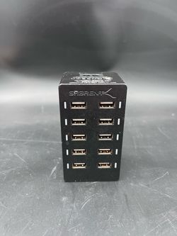 Sabrent AX-TPCS 60W 10 Port USB Charging Station Black FOR PARTS Untested