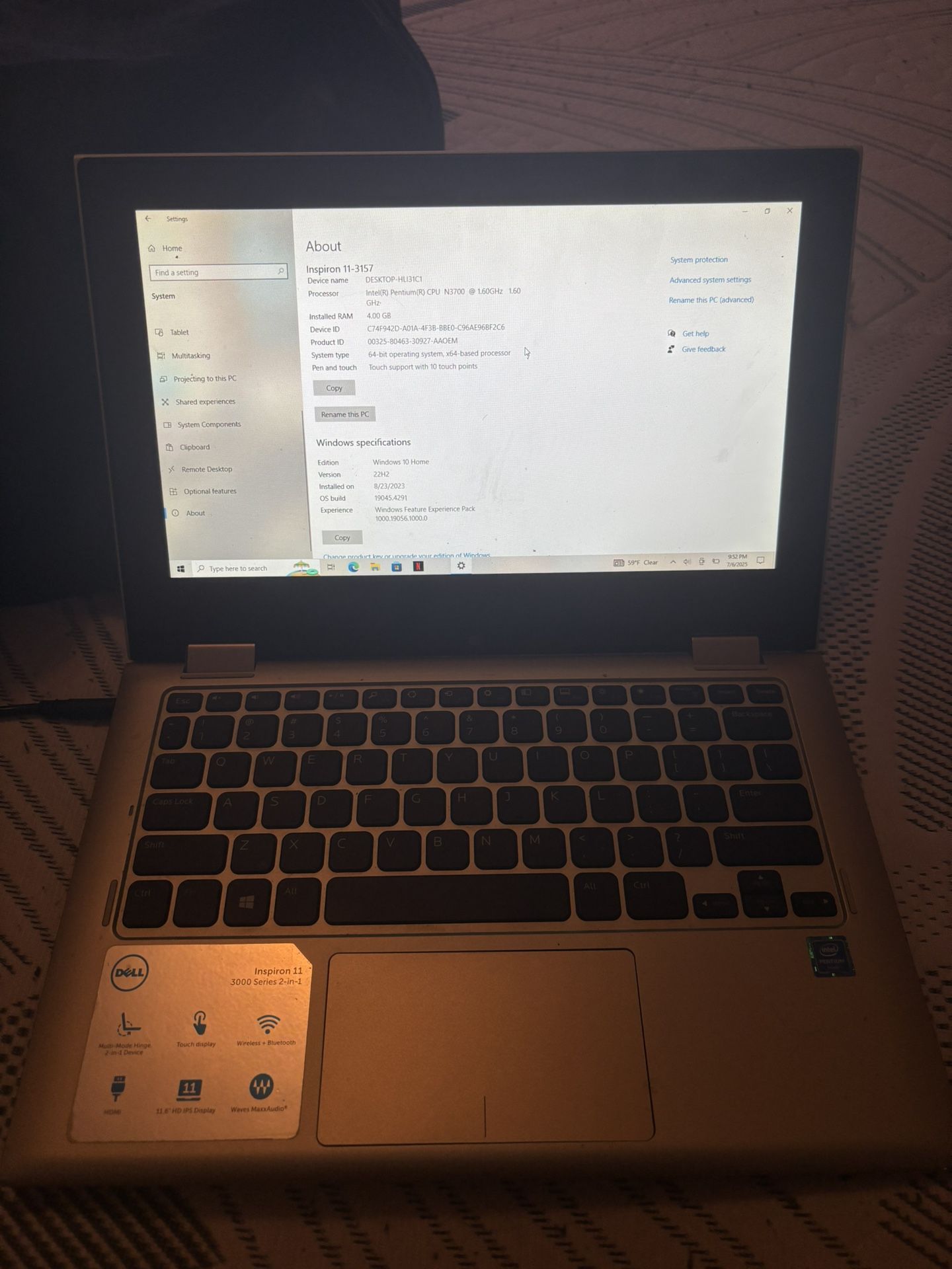 dell 2 in 1 laptop