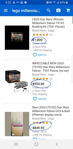 Millennium falcon best sale 71592