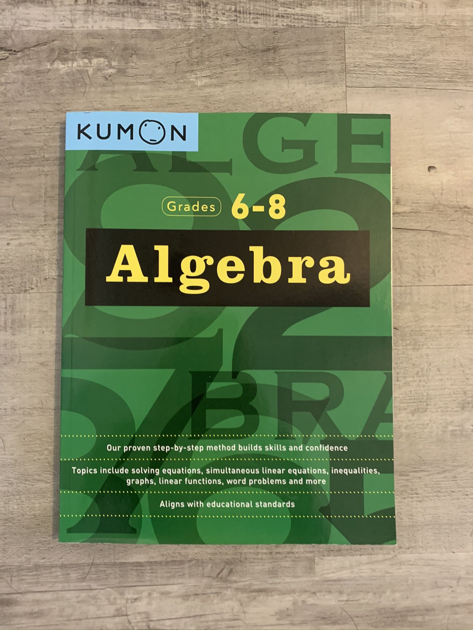 NEW Kumon 6-8 Grade Algebra Workbook