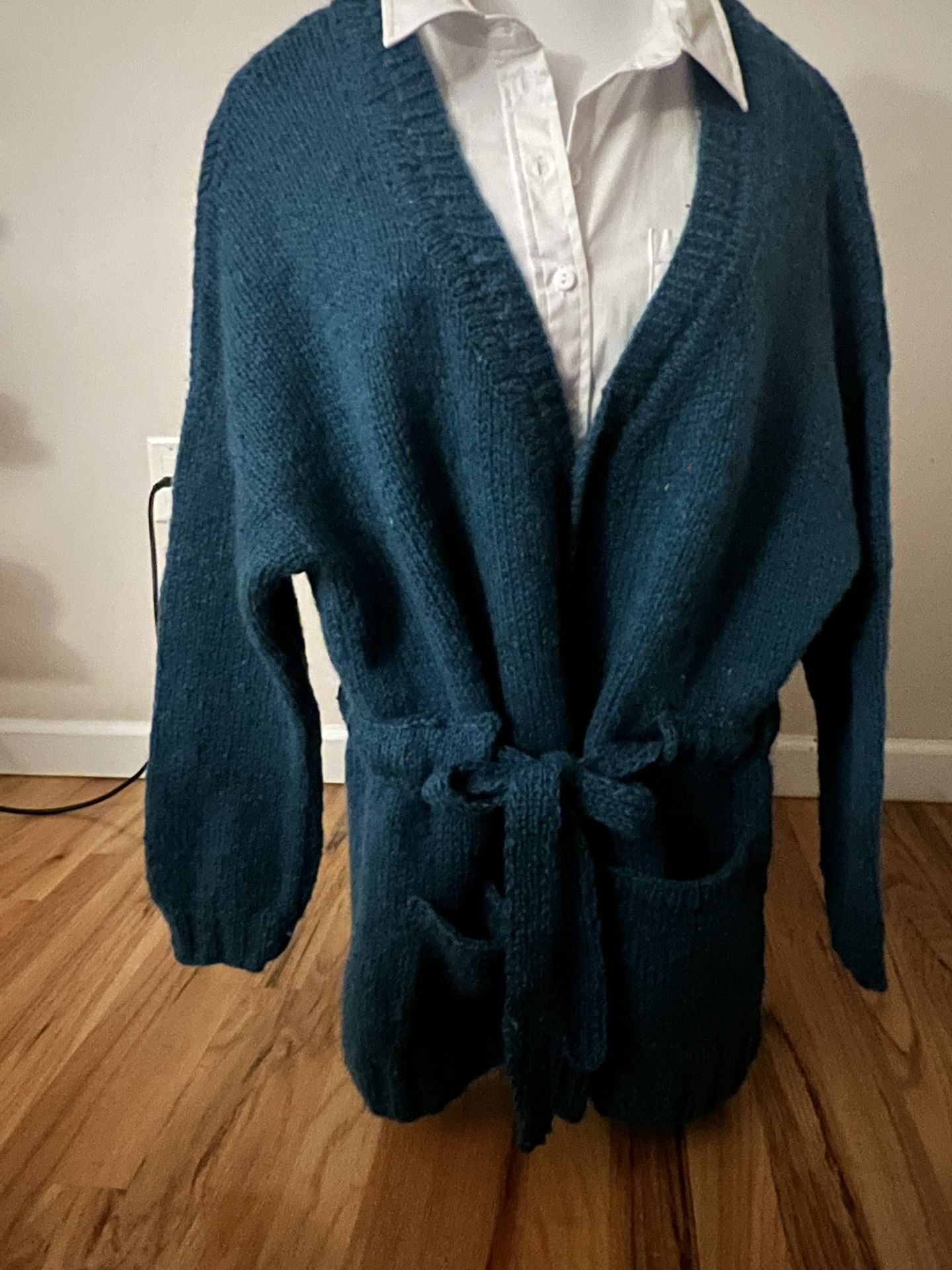 Handmade 100% Wool Cardigan.