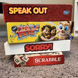 Set Of 4 Family Board Games