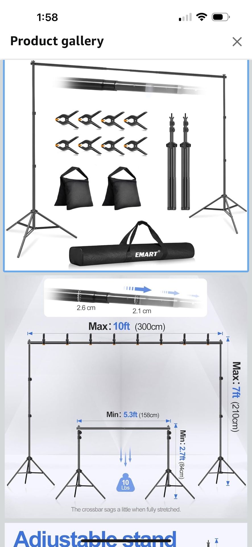 Backdrop Stand 