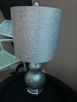 Turquoise and gray lamp (qty: 2)