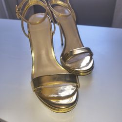 Aldo Gold High Heel Sandals