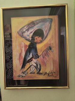 16x20  & 14x18 Ted de Gracia signed artwork and other home decor