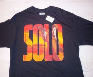 Men's Star Wars Han Solo T-shirt Size Large(Black)