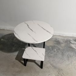 Side Table Marble Wood 