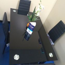 New Beautiful Black Dining Table Set On Sale