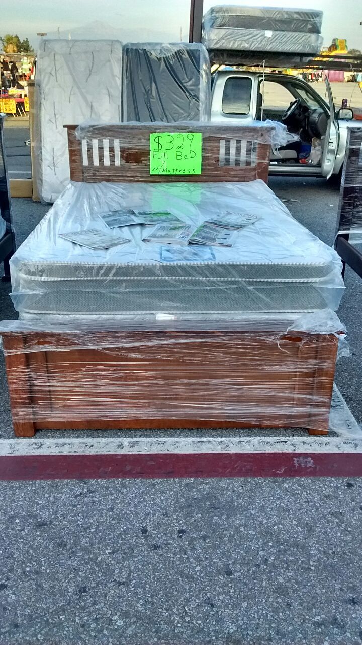 Beds on display at Tiki Swap Meet today