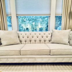 Sofas, Linen,  Light Gray, like New!