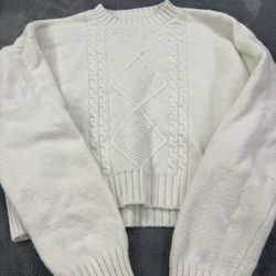 White Knitted Sweater
