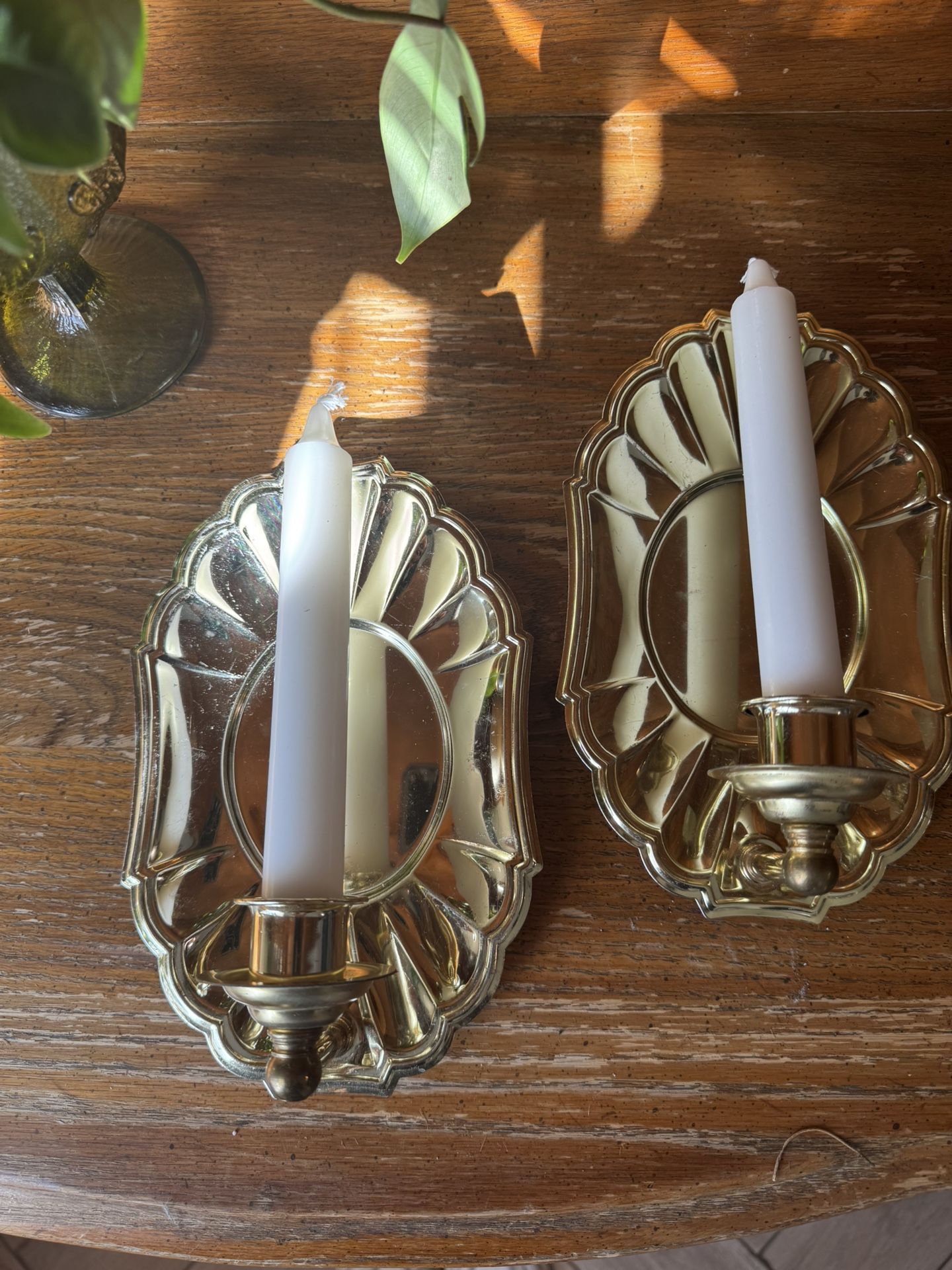 Vintage Set Of Homco Wall Hanging Votive Candle Holders Sconces