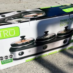 3 Crock Buffet Slow Cooker