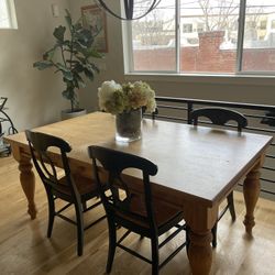 Wood dining room table 