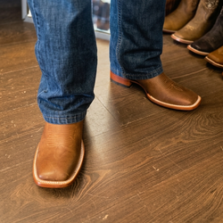 Botas vaqueras de vaqueta cafe