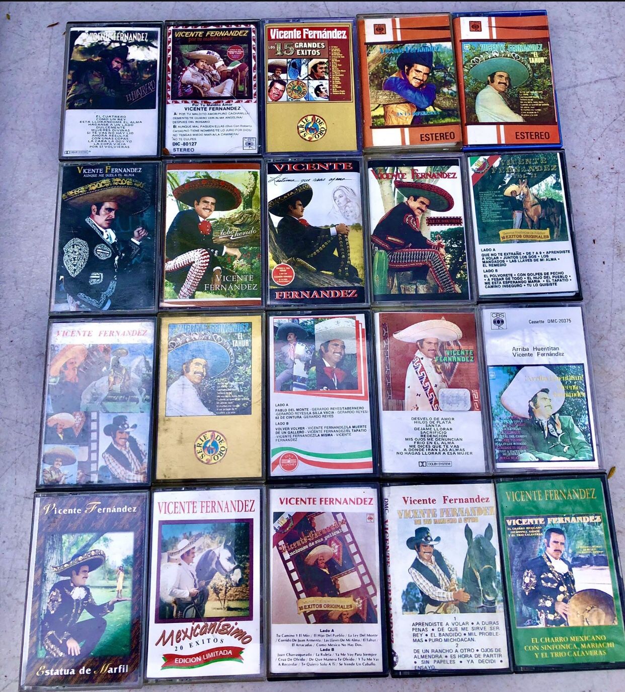 Vicente Fernandez Cassettes Tapes Collection