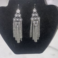 Long Chain Pendant Women Drop Earrings Vintage Bohemian Ethnic Charms Earrings