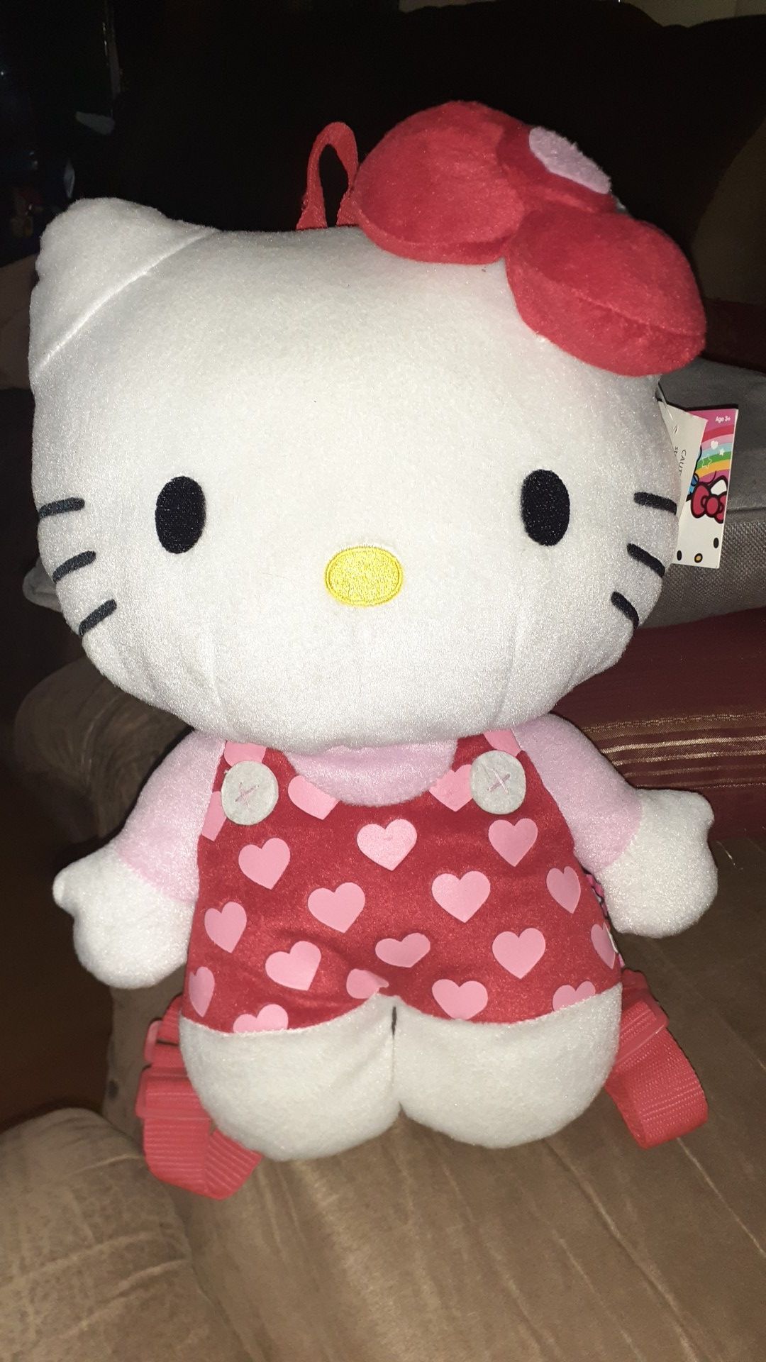Hello Kitty plush backpack hearts 13 inch