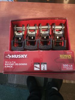 Brand New in unopened  Box. Two 4pack Ratchet Tie-Downs 500LB