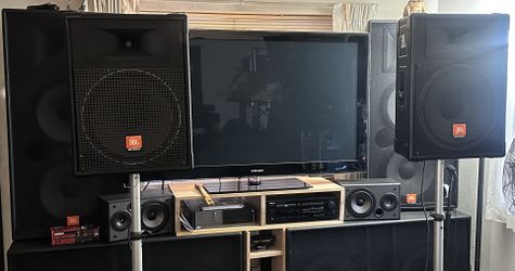 Combo: JBL MR 925 & Crown CTs1200 & Speaker Pole