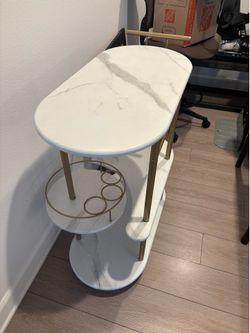 White/Gold sturdy bar cart great condition!