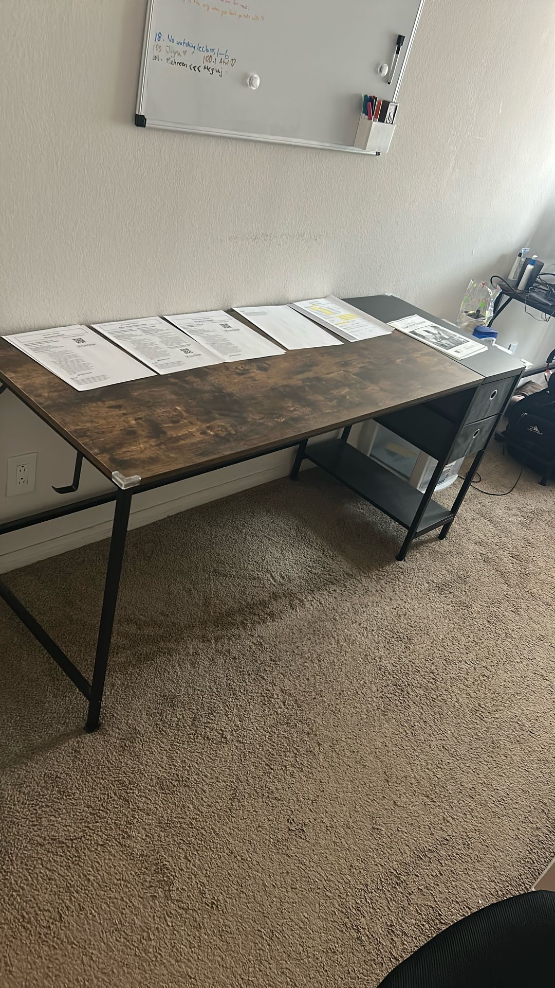 47” Desk with Drawers