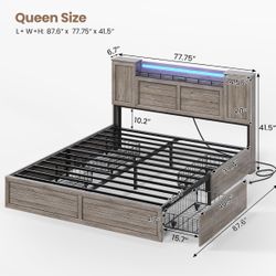 Queen Size Bed With Charger Ports