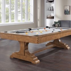 Wellfeet Pool Table w/ Dining Top and Bench