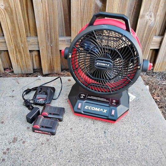 Eco Max portable mister job site fan