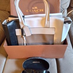 Coach Purse & Gucci Sunglasses 