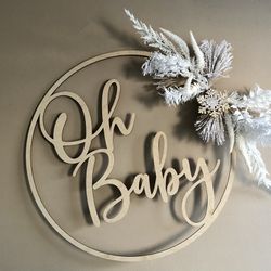 Oh Baby Wood Sign
