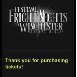 Fright Nights At Winchester Mystery House GA Tickets Plus Speakeasy Access