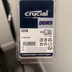 32GB DDR5 SDRAM Notebook Memory