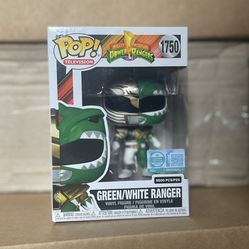 Funko Pop! Green/White Ranger #1750 Power Rangers MMPR EE Exclusive 9500 PCS, 