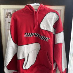 Supreme Big S Hoodie Sz L Red Green