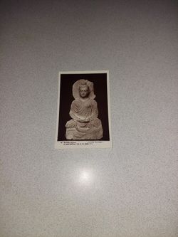 EXTREMELY RARE VINTAGE BOUDDHA MEDITANT ART GRECO-BOUDHIQUE. UNUSED POSTCARD 