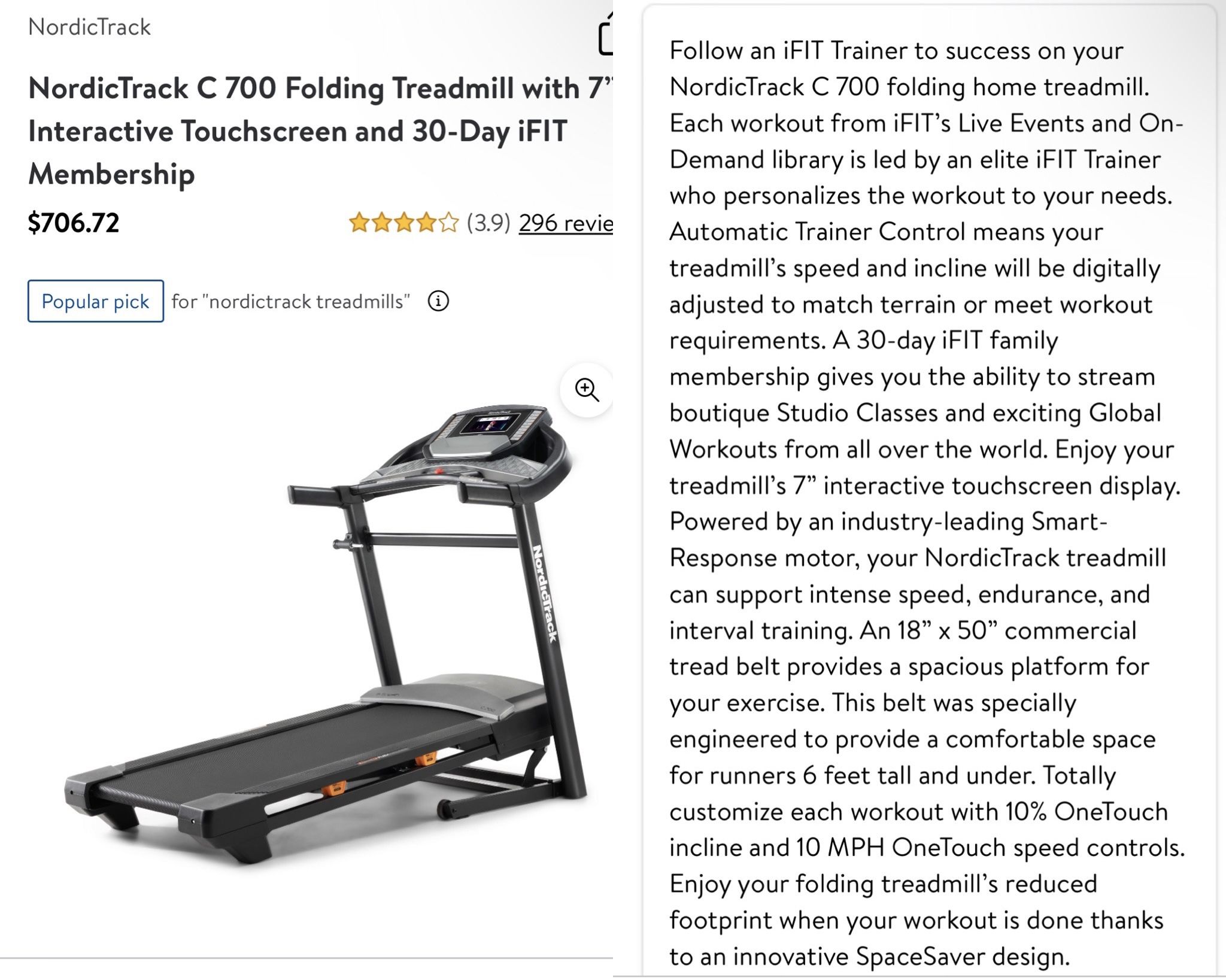 NordicTrack c 700 Folding Treadmill for Sale in San Antonio, TX OfferUp