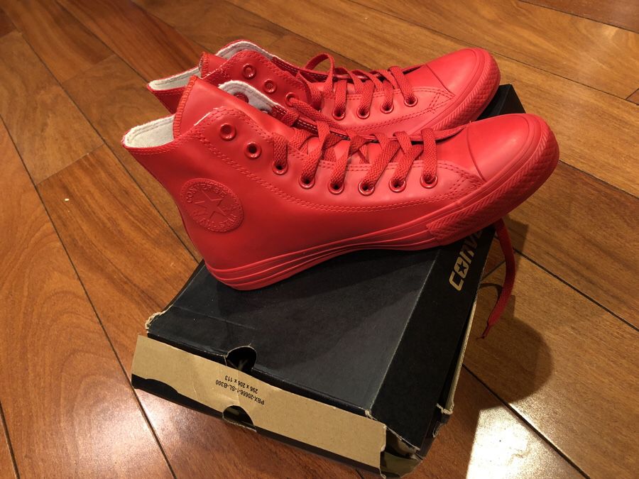Brand new all red converse high tops